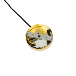 Art Deco hanglamp goud met glas - Laura