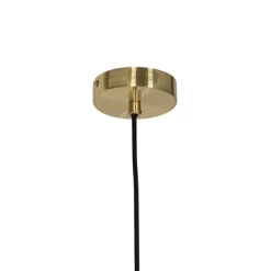 Art Deco hanglamp goud met glas - Laura