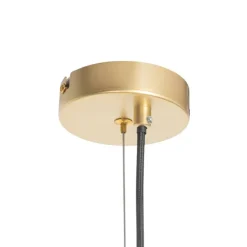 Art Deco hanglamp goud met opaal glas 7-lichts - Coby