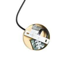 Art deco hanglamp goud met wit glas - Isabella