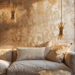 Art Deco hanglamp goud met zwart - Wesley