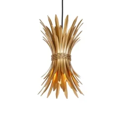 Art Deco hanglamp goud met zwart - Wesley