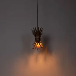 Art Deco hanglamp goud met zwart - Wesley