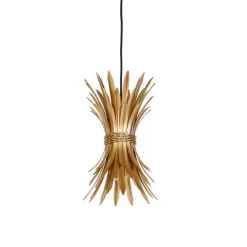 Art Deco hanglamp goud met zwart - Wesley
