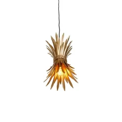 Art Deco hanglamp goud met zwart - Wesley