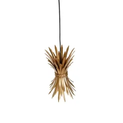 Art Deco hanglamp goud met zwart - Wesley