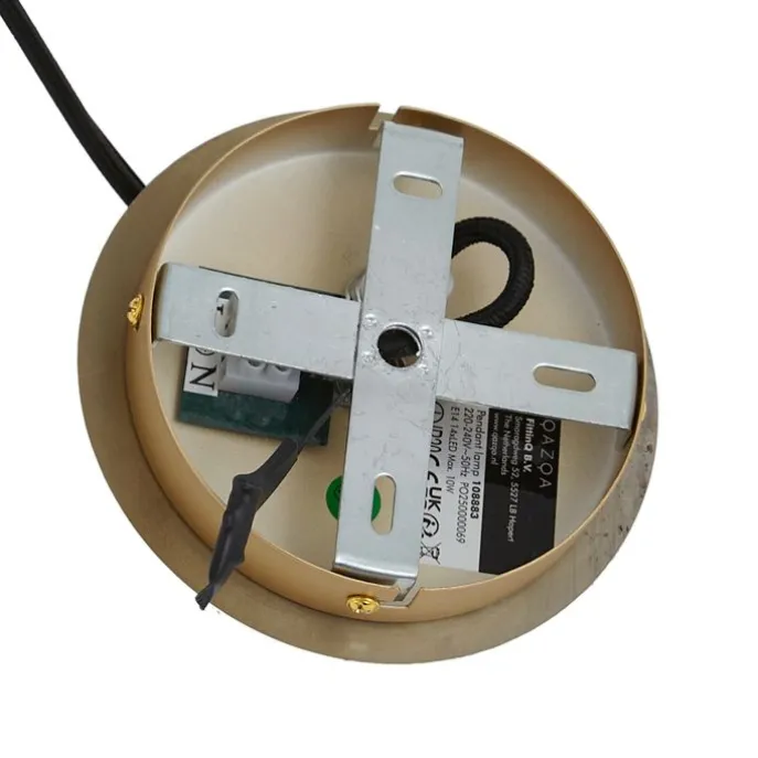 Art Deco hanglamp goud met amber glas ovaal 14-lichts - Mochan