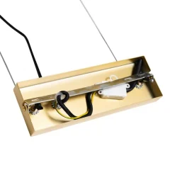 Art deco hanglamp goud met smoke glas 8-lichts - David