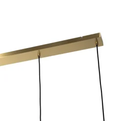Art Deco hanglamp goud met glas 4-lichts - Laura