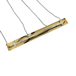 Art Deco hanglamp goud met glas 4-lichts - Laura