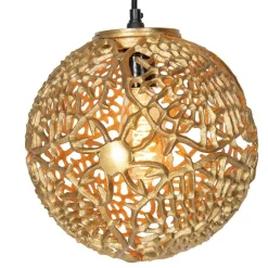 Art deco hanglamp goud rond 3-lichts - Maro