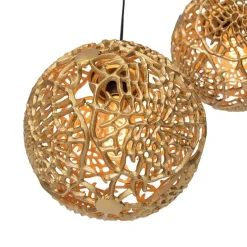 Art deco hanglamp goud rond 3-lichts - Maro