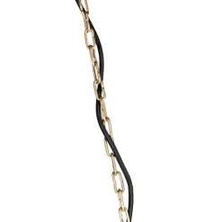 Art Deco hanglamp kristal met goud 35 cm - Kasbah