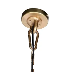 Art Deco hanglamp kristal met goud 35 cm - Kasbah