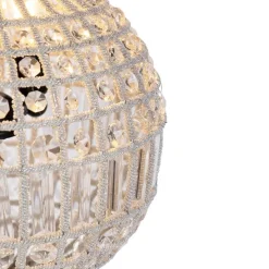 Art Deco hanglamp kristal met goud 35 cm - Kasbah