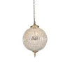 Art Deco hanglamp kristal 50cm goud - Kasbah