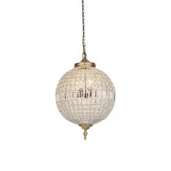 Art Deco hanglamp kristal 50cm goud - Kasbah
