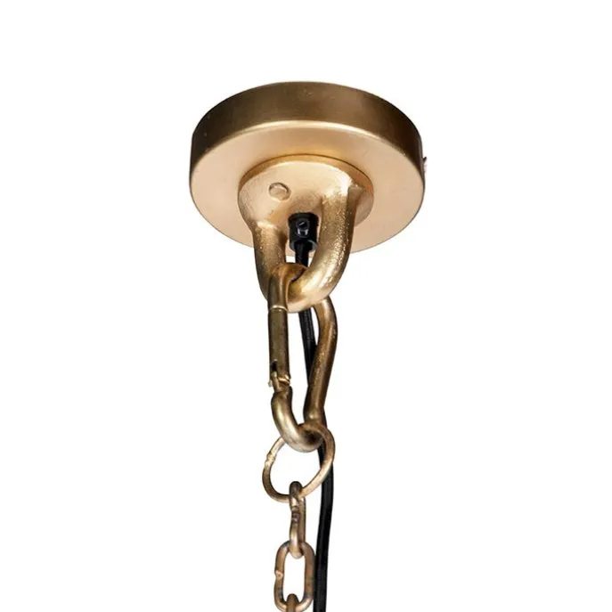 Art Deco hanglamp kristal 50cm goud - Kasbah