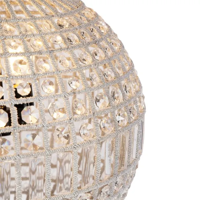 Art Deco hanglamp kristal 50cm goud - Kasbah