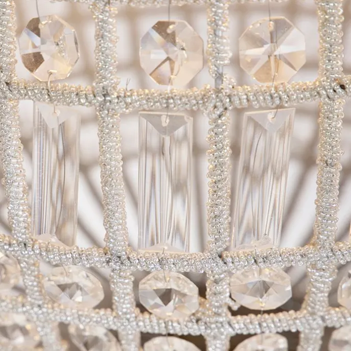 Art Deco hanglamp kristal 50cm goud - Kasbah