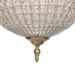 Art Deco hanglamp kristal 50cm goud - Kasbah