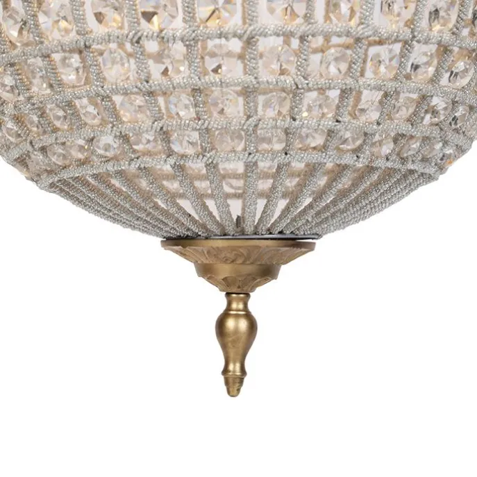Art Deco hanglamp kristal 50cm goud - Kasbah
