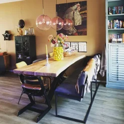 Art deco hanglamp messing met roze glas 3-lichts - Pallon