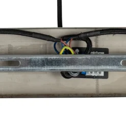 Art deco hanglamp messing met roze glas 3-lichts - Pallon