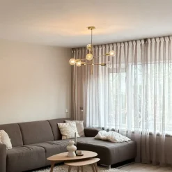 Art Deco hanglamp messing 6-lichts - Sydney