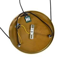 Art deco hanglamp messing 45 cm 3-lichts roze - Pallon