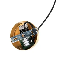 Art deco hanglamp messing met roze glas 33 cm - Pallon