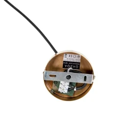 Art deco hanglamp messing met oceaanblauw glas 20 cm - Pallon