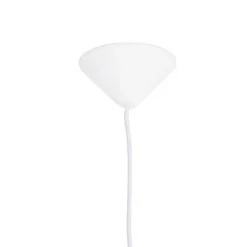 Art Deco hanglamp wit met koperen kap 50 cm - Pendel