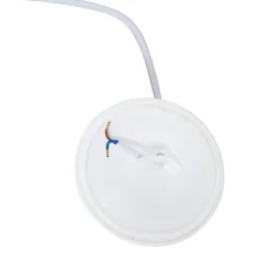 Art Deco hanglamp wit met koperen kap 50 cm - Pendel