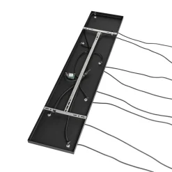 Art Deco hanglamp zwart met opaal glas 8-lichts - Hanne