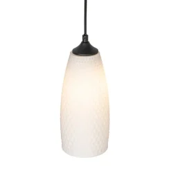 Art Deco hanglamp zwart met opaal glas 8-lichts - Hanne