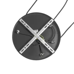 Art Deco hanglamp zwart met smoke glas rond 3-lichts- Busa