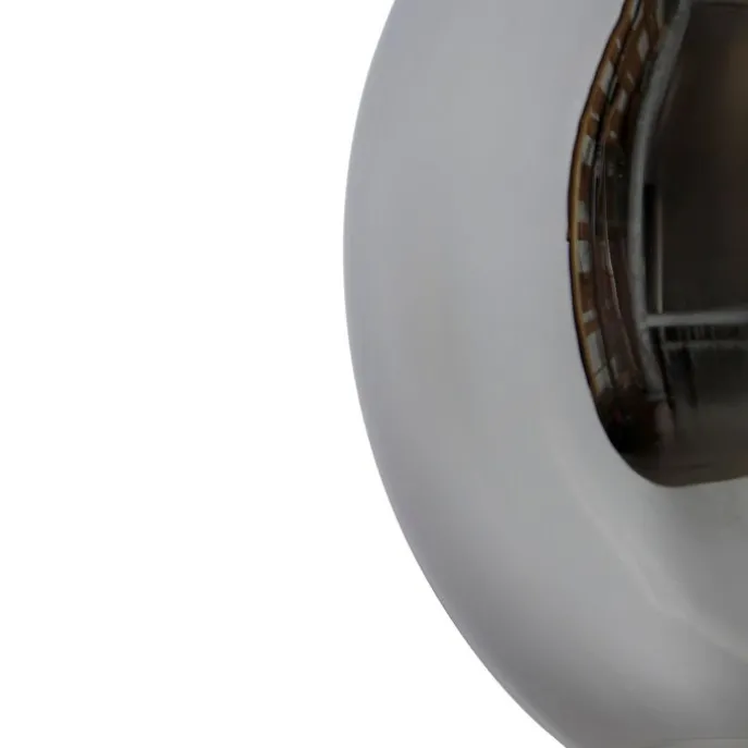 Art deco hanglamp zwart met smoke glas - Wallace