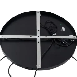 Art Deco hanglamp zwart met smoke glas rond 4-lichts - Bao