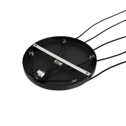 Art Deco hanglamp zwart met smoke glas rond 5-lichts - Josje