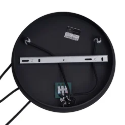 Art deco hanglamp zwart met smoke glas 3-lichts - Douglass