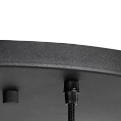 Art deco hanglamp zwart met goud glas 7-lichts - pallon