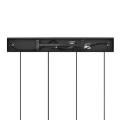 Art Deco hanglamp zwart met smoke glas langwerpig 4-lichts - Vidro