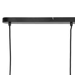 Art Deco hanglamp zwart met smoke glas langwerpig 4-lichts - Bao