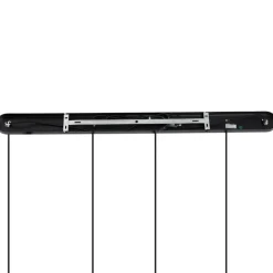 Art Deco hanglamp zwart met smoke glas langwerpig 4-lichts - Bao