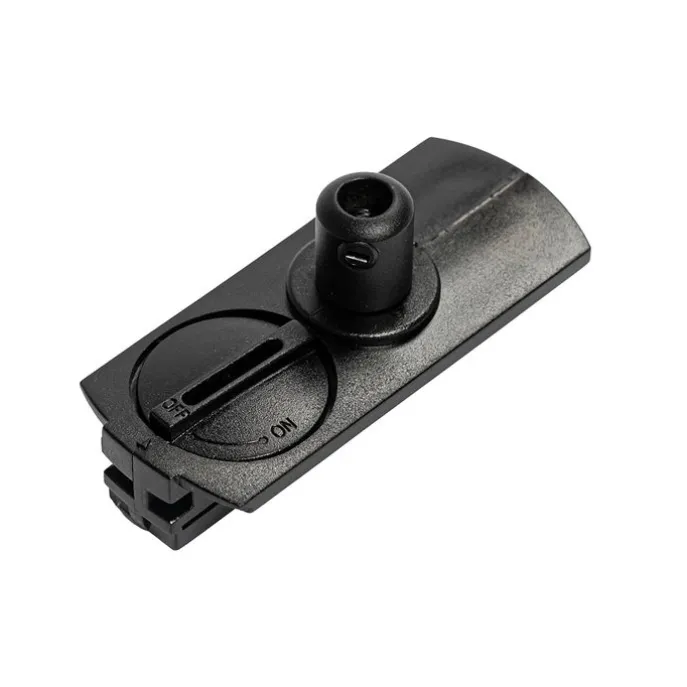 Art Deco hanglamp zwart met smoke glas incl. rail adapter 1-fase - Iconic Flore