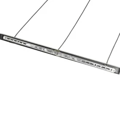 Art Deco hanglamp zwart met glas smoke langwerpig 3-lichts - Busa