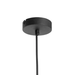 Art deco hanglamp zwart met goud glas 20 cm - Pallon