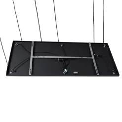 Art deco hanglamp zwart met smoke glas 6-lichts - Wallace