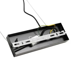 Art deco hanglamp zwart met amber glas 8-lichts - David